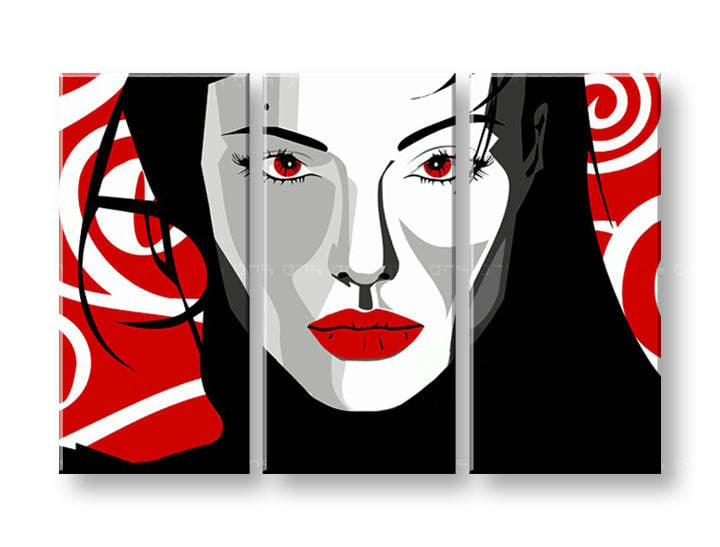 Картини за стена Pop Art Nice WOMAN 3 части 