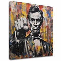 Изображение ABRAHAM LINCOLN - Силата на историята | 100% оригинален акрил, рисуван