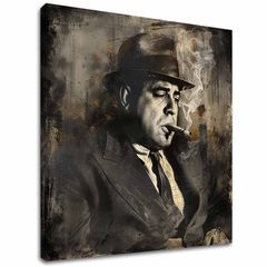 Изображение AL CAPONE - Дим и власт | 100% оригинален акрил, рисуван