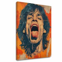 Изображение MICK JAGGER - Силата на рок сцената | 100% оригинален акрил, рисуван