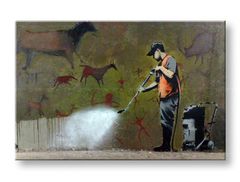 Изображение върху платно STREET ART - BANKSY 80x120 cm