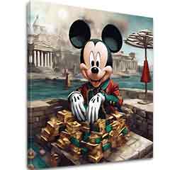 Изображението върху платно - Mickey Mouse in Luxus | различни размери