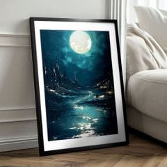 Плакат за стена с EXTRA ефект - Лунни вълни