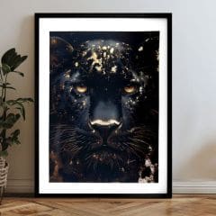 Плакат за стена с EXTRA ефект - Златна пантера